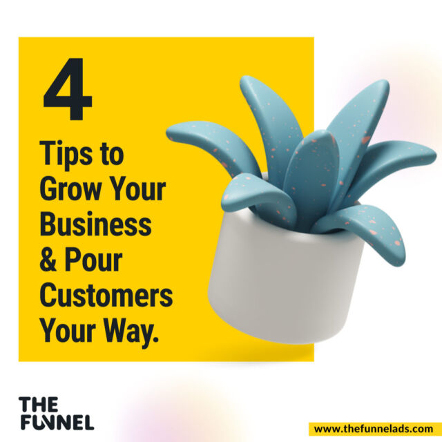 Four tips that will grow your business & pour customers your way 🎯

1. Make sure your product is original with a unique selling proposition ⚡️
Your potential customers have hundreds of options. 
Win them over with originality and something unique that attracts & keeps them loyal to you.

2. Digitalize your brand by developing a solid online presence 📈
Go everywhere your customer exists. 
Don’t limit yourself to word of mouth. 
Expand your brand with a significant online presence.

3. Grow your team 👥
As your business grows, you will need more workforce, talents, and a bigger team to manage your business needs. 

4. Go out of your comfort zone 📶
Don’t be afraid to scale. 
Experiment with new ideas & trends. 
Think beyond where your competitors are and set your brand apart 

Learn more about business growth on our website 👉🏻 www.thefunnelads.com 

#thefunnel #salesfunnel #mediabuying #socialmediaadvertising #digitalmarketing #digitalmarketingagency #businessgrowth #businesstips #startupbusiness #entrepreneur #digitalmarketingexperts #digitalmarketingstrategy